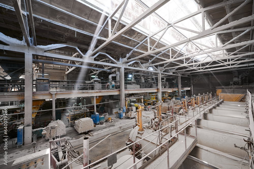 Fototapeta premium Professional equipment for material hardening at plant