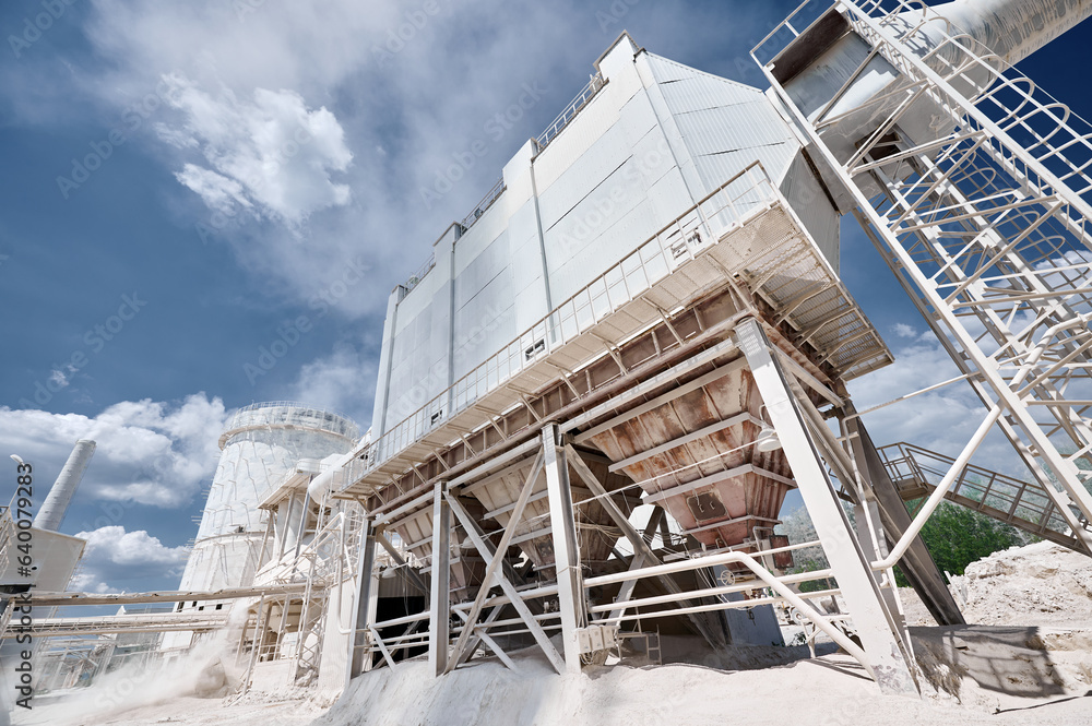 Dedusting equipment to clean furnace gases under blue sky