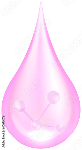 Pink collagen serum drop