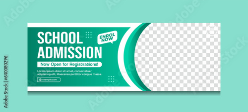 School admission banner template design