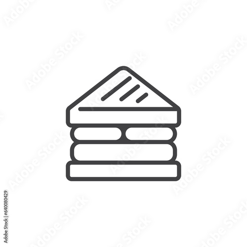 Triangle sandwich line icon