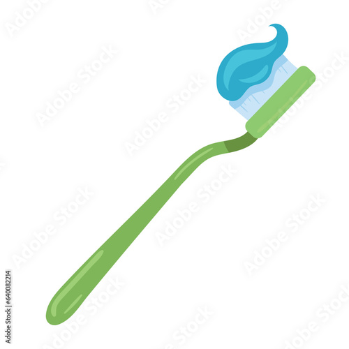 toothbrush and toothpaste icon