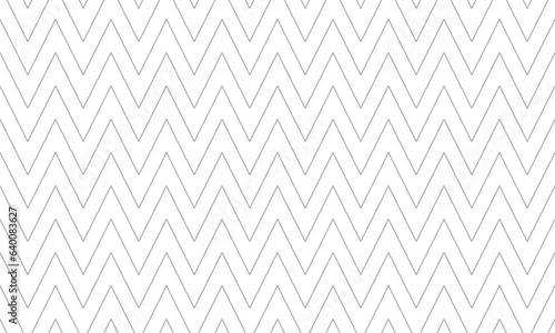 Minimal zig zag geometric seamless pattern grey lines. Vector Repeating Texture.