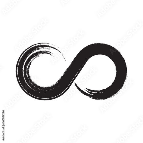 Grunge infinity brush logo