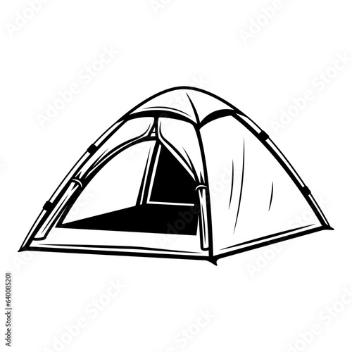 camping tent silhouette