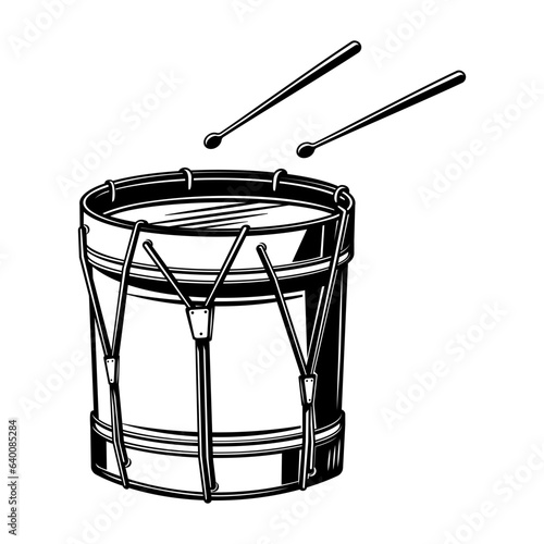 drum and drumsticks