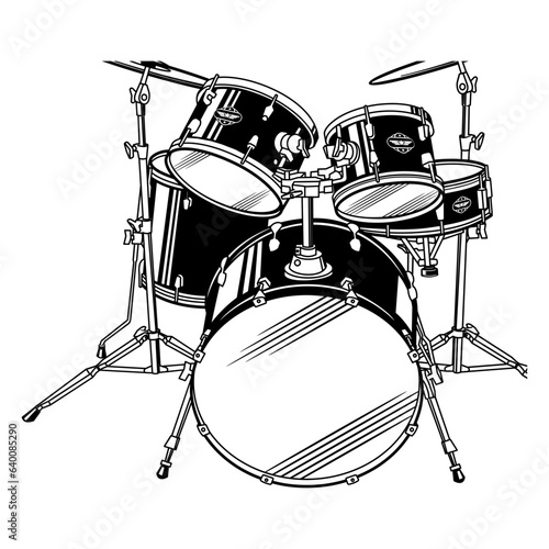 drum kit isolated on white