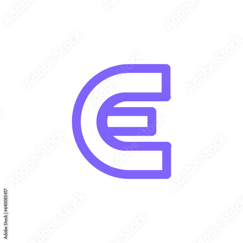 Monogram design vector logo. Monogram initial letter mark E logo design. Monogram design vector logo. Monogram initial letter mark E logo design simple E monogram