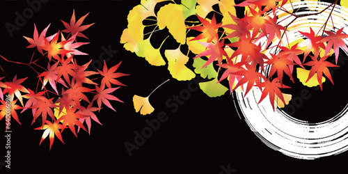 紅葉　もみじ　イチョウ　背景