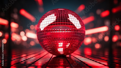 Red disco ball photoshop