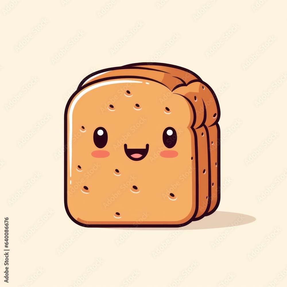 Freshly baked bread loaf on white background AI Generated Freshly baked bread loaf on white background AI Generated
