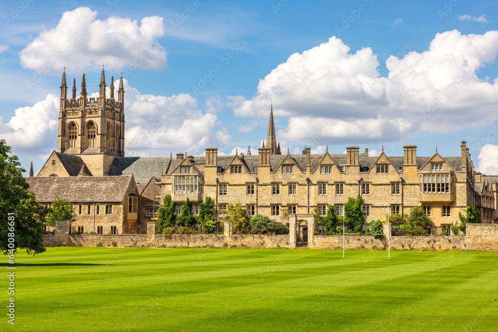 Merton College side view. Oxford, England