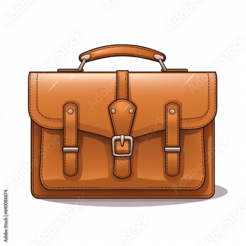 Isolated Briefcase on White Background AI Generated