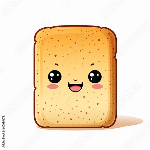 Isolated Bread Loaf on White Background AI Generated