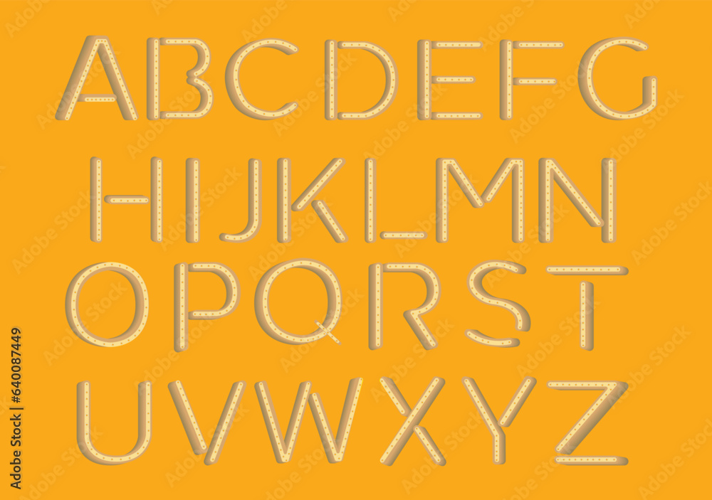 Dotted creative alphabet letters font Dotted creative alphabet letters font