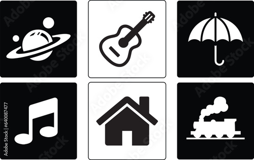 Infant Visual Stimulation Patterns, Black and white flash card with high contrast for baby vector