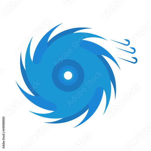 Modern moving typhoon icon. Vector.
