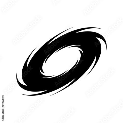Typhoon, hurricane or cyclone silhouette icon. Vector.