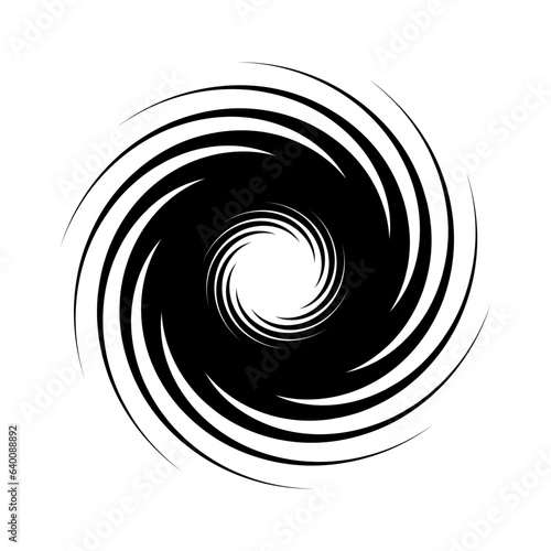 Powerful rotating typhoon silhouette icon. Vector.