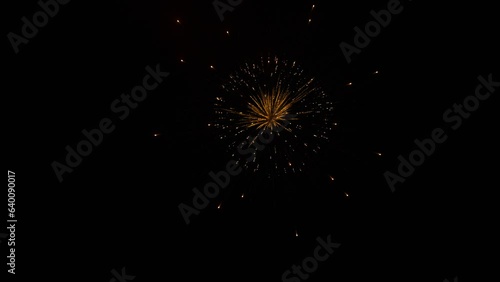 Wallpaper Mural Fireworks explode in dark night sky, beautiful slow motion shot Torontodigital.ca