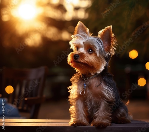 Portrait of a small domestic dog © cherezoff