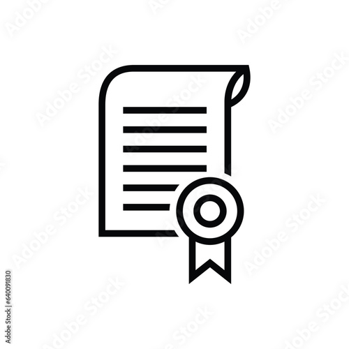 Certificate license award vector icon