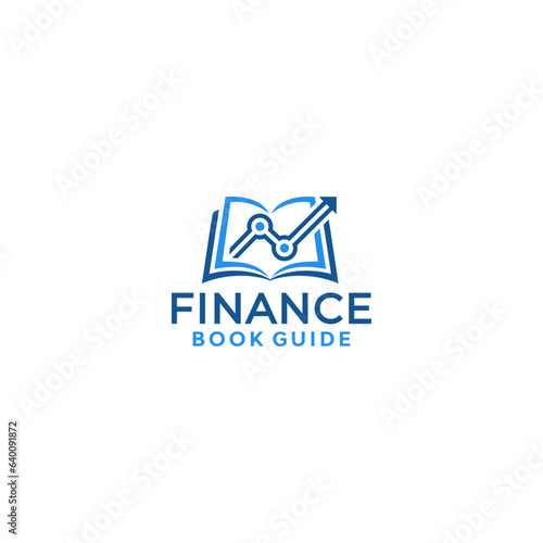 finance book  logo design. Vector illustration abstract book and graph. modern logo design vector icon template