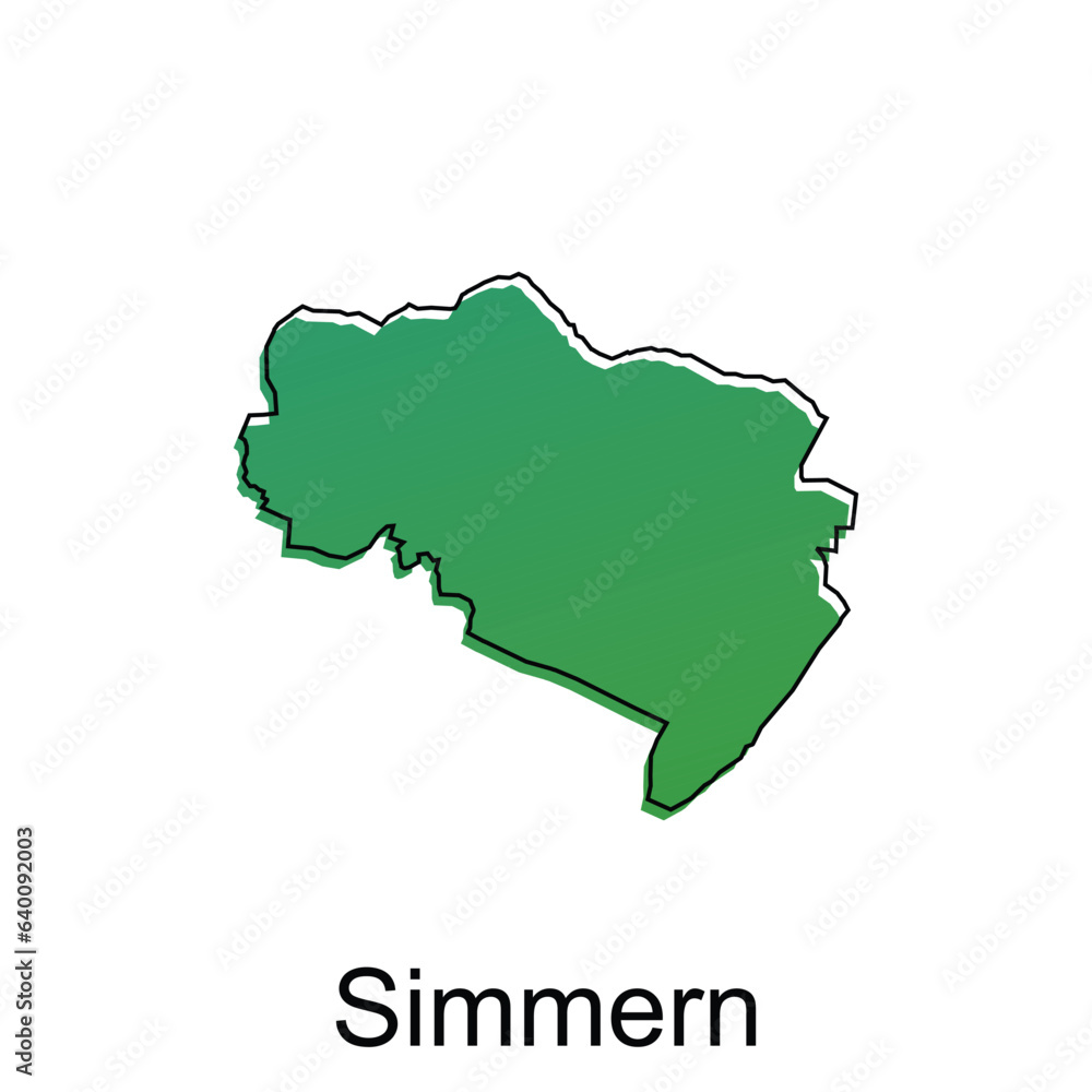 vector map of Simmern modern outline, High detailed vector illustration vector Design Template, suitable for your company