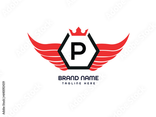 p modern letter logo design