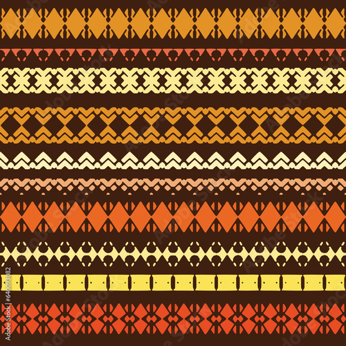 Seamless geometric pattern, ethnic background, vector design
