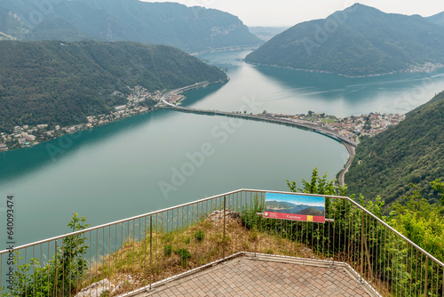 The viewpoint known as Capodoro, Monte San Salvatore, Lugano, Switzerland  photo