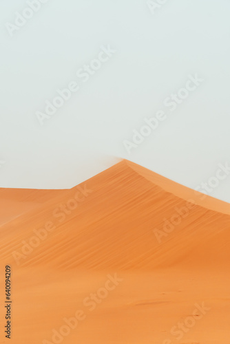 Sahara Desert Textures on a cloudy day in Merzouga, Morocco