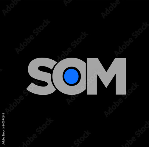 SOM brand name vector icon. SOM typography monogram.