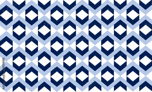 pattern with triple tong blue and white stripes diamond pattern seamless repeat style design for fabric printing or abstract wallpaper 