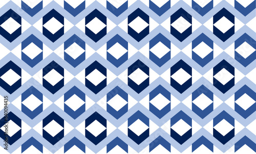 pattern with triple tong blue and white stripes diamond pattern seamless repeat style design for fabric printing or abstract wallpaper 