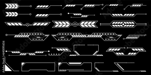 Sci-fi futuristic hud dashboard display virtual reality technology screen. User Interface set. Statistics, Data information infographic. Vector graphic	