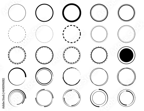 Circles shape collection. Vector design