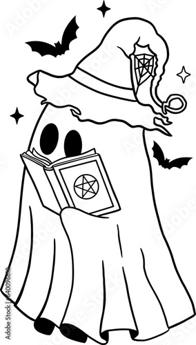 cute ghost witch