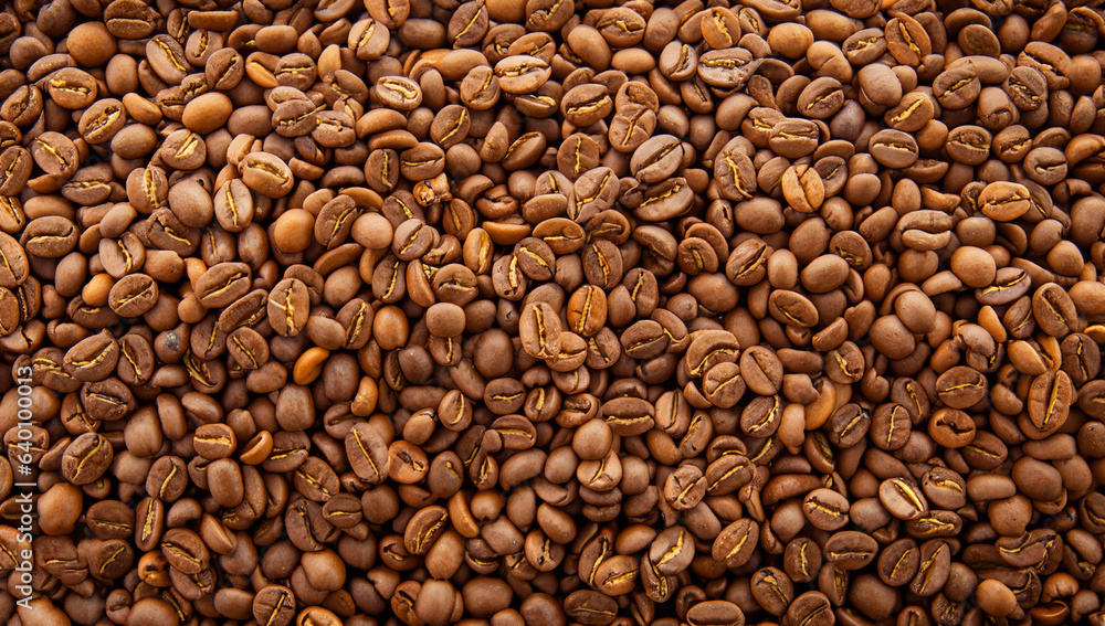 Coffee beans background. Roasted coffee beans close up Coffee beans background. Roasted coffee beans close up