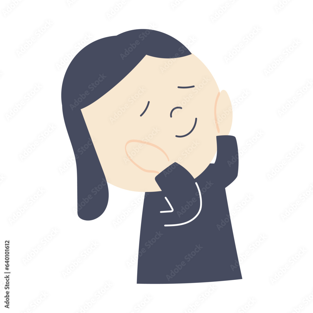 woman with hands on face