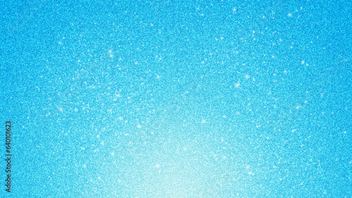 水色グラデーションのキラキラグリッター背景