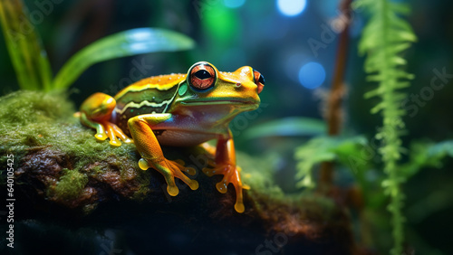 Colorful Frog in a Rainforest © Indy