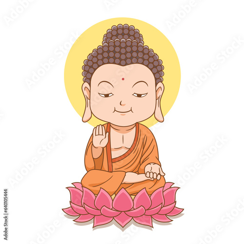 Cartoon character of Chinese Buddha.
