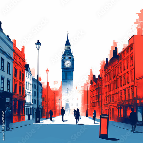 Illustration of the beautiful city of London. United Kingdom