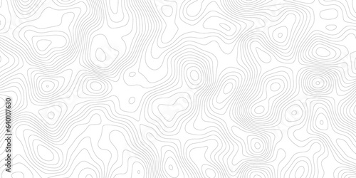 Topographic map background geographic line map with elevation assignments. Modern design with White background with topographic wavy pattern design.paper texture Imitation of a geographical map shades