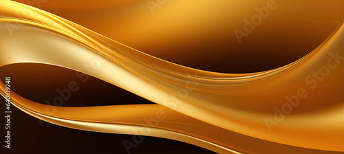 Golden Silk Waves: Luxurious Abstract Liquid Gold Background