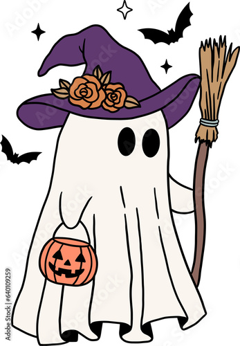 cute ghost witch