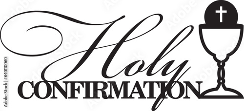 Holly confirmation chalice christian symbol
