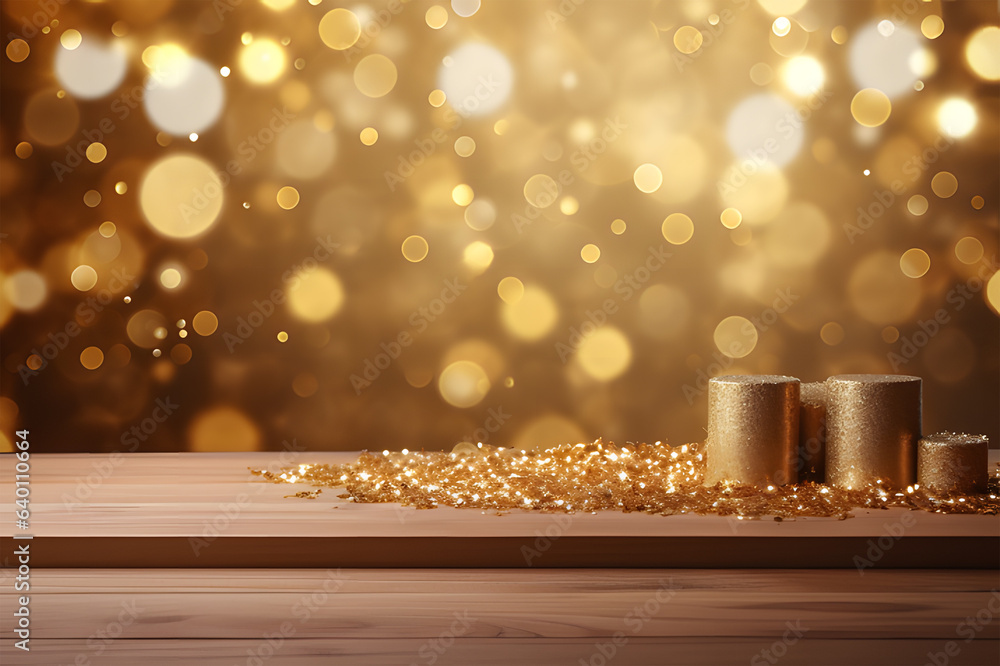 candlelit wooden table with christmas lights candlelit wooden table with christmas lights