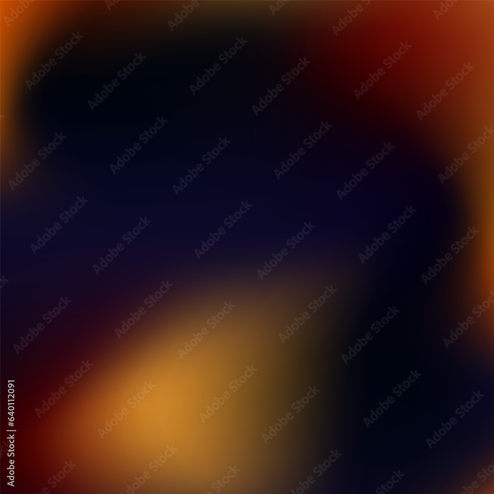 Soft Dark Blue and Orange Sunset Abstract Gradient Backdrop. Vector Illustration. EPS 10.
